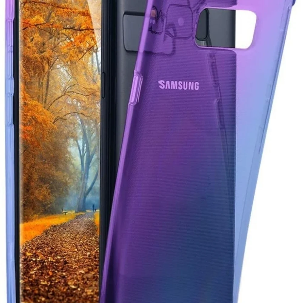 KIOMY Purple/Blue Silicon Phone Cover for Samsung Galaxy S8 Plus